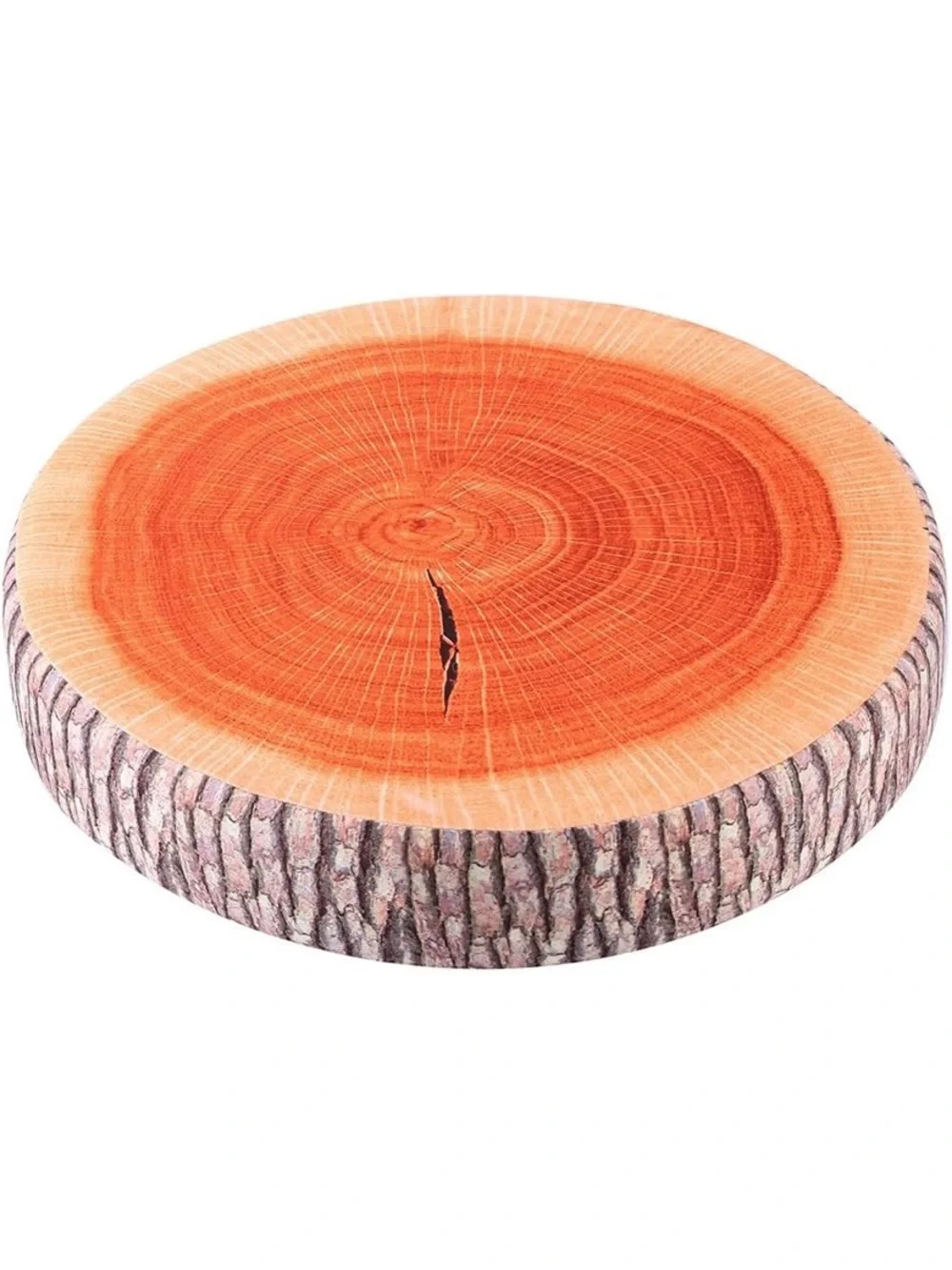 Round Wood Slice Decorative Pillow